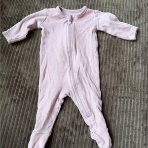 Cozy Purple Newborn Double Zipper Kids One Piece